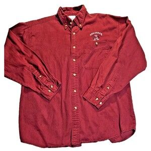 Arkansas Razorbacks Shirt MENS M maroon dark Red Long Sleeve CADRE ATHLETICS HOG